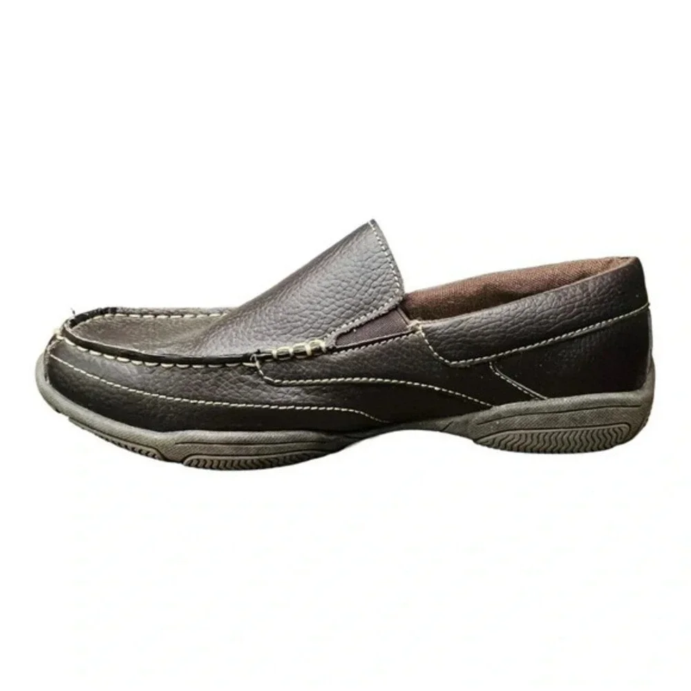 Perry Ellis America Soho Loafers Mens 8.5 Brown Leather Slip On U11F079A-16 Mocs